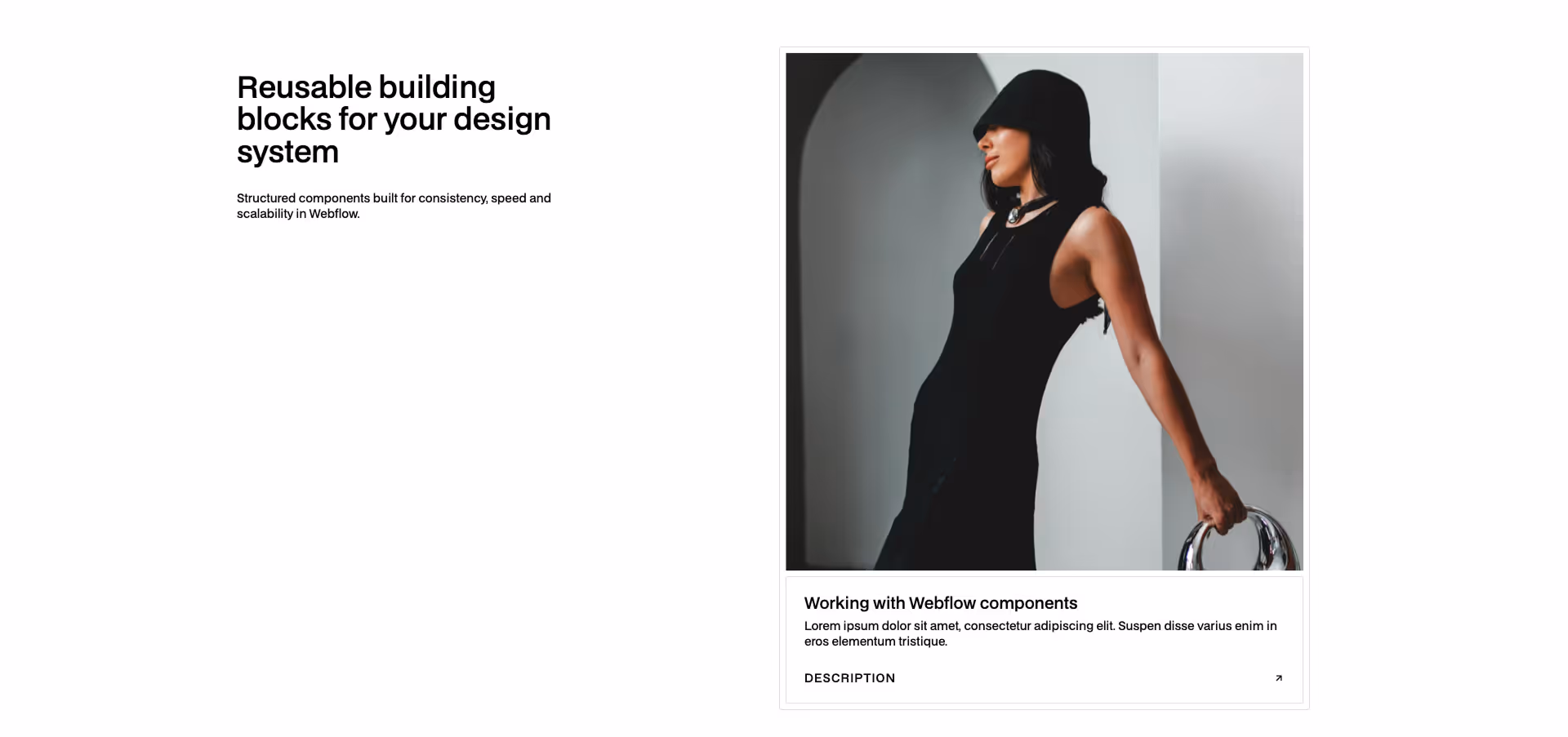 Avatar-based testimonial card Webflow component