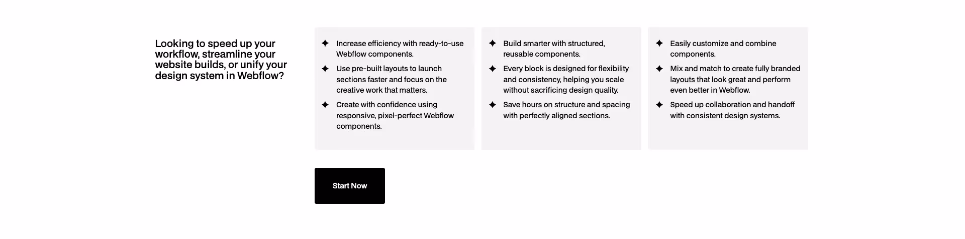 CMS-driven card Webflow component with dynamic content