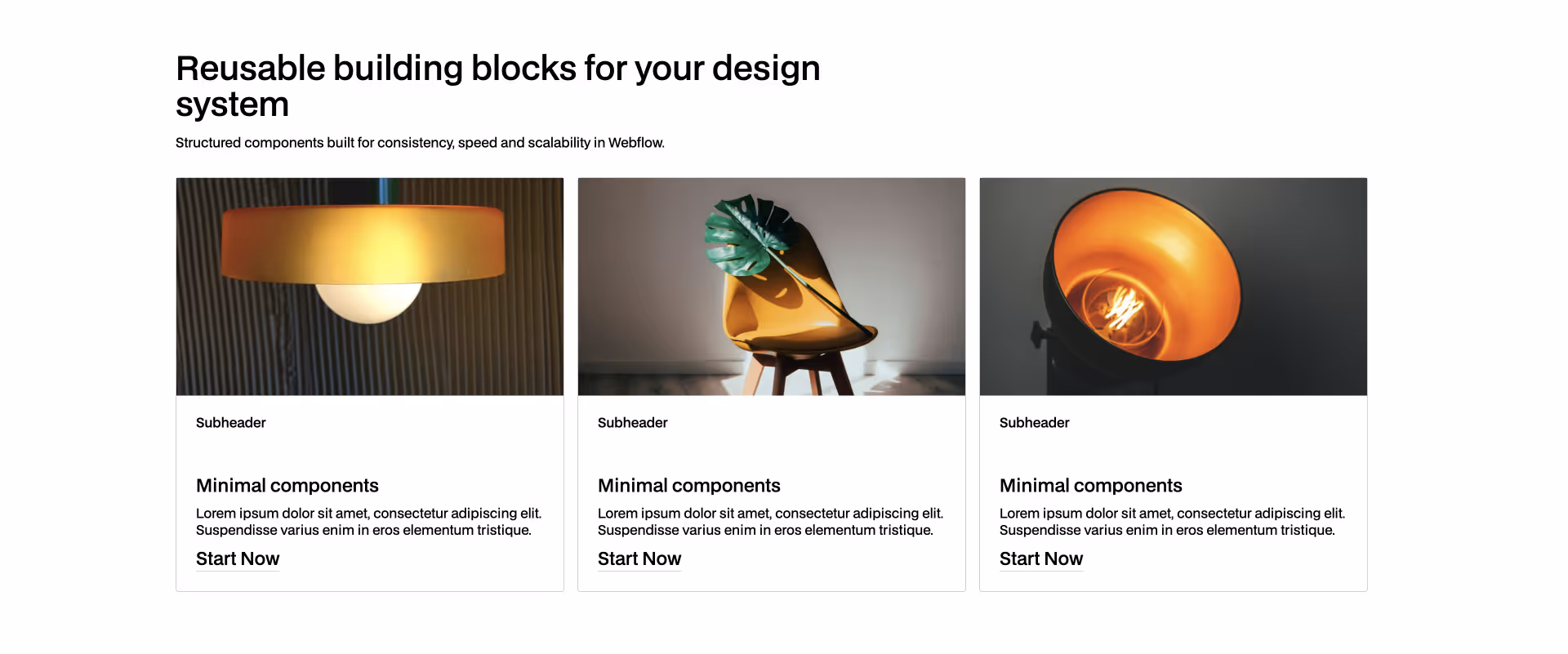 Modern Webflow layout with team introduction text, CTAs on the left, and responsive profile cards with bios and LinkedIn links on the right