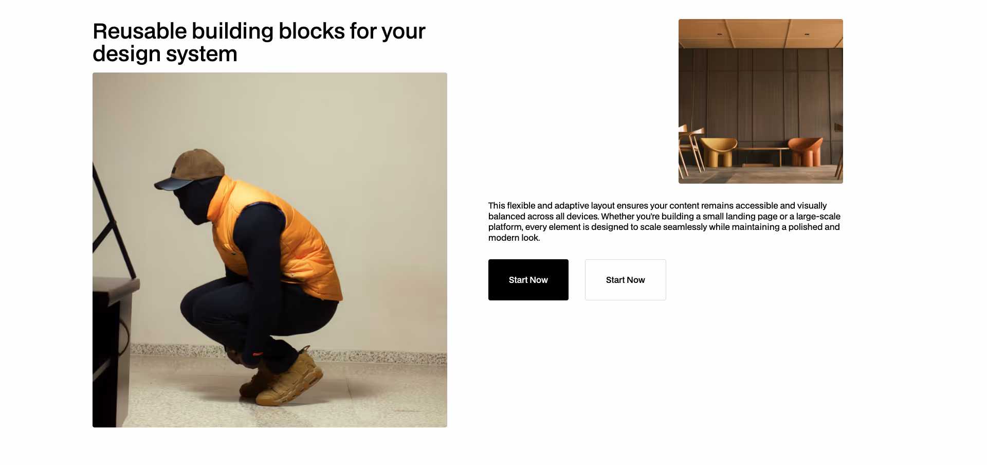Reusable Webflow component with icons and modular layout for design systems