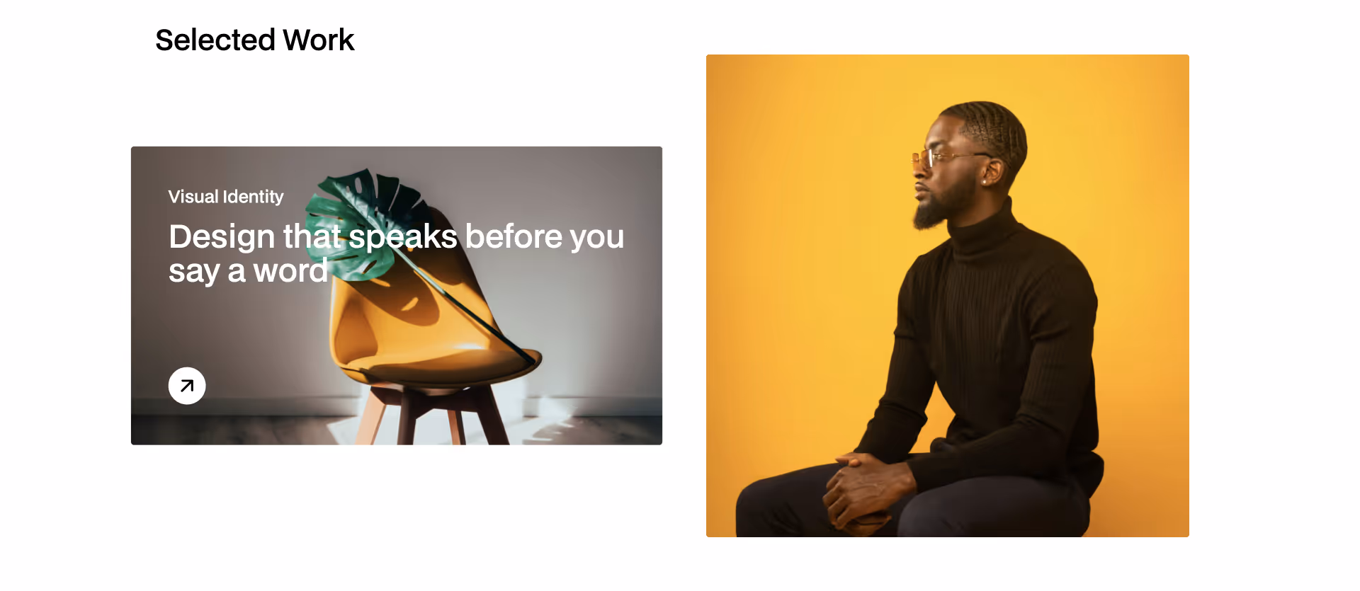 Fullscreen Webflow component with centered hero image icon, headline, description, and CTA on dark background