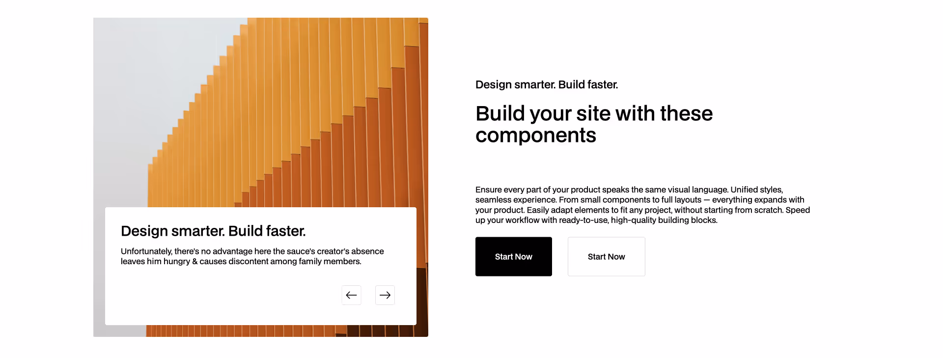 Fullscreen Webflow component with centered hero image icon, headline, description, and CTA on dark background