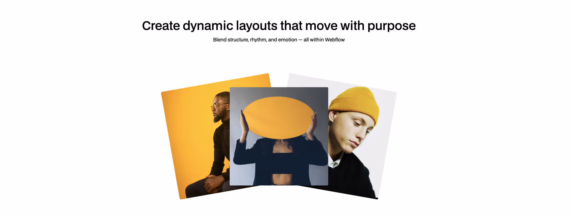 Hero section with headline, CTA buttons, and modern product image gallery.