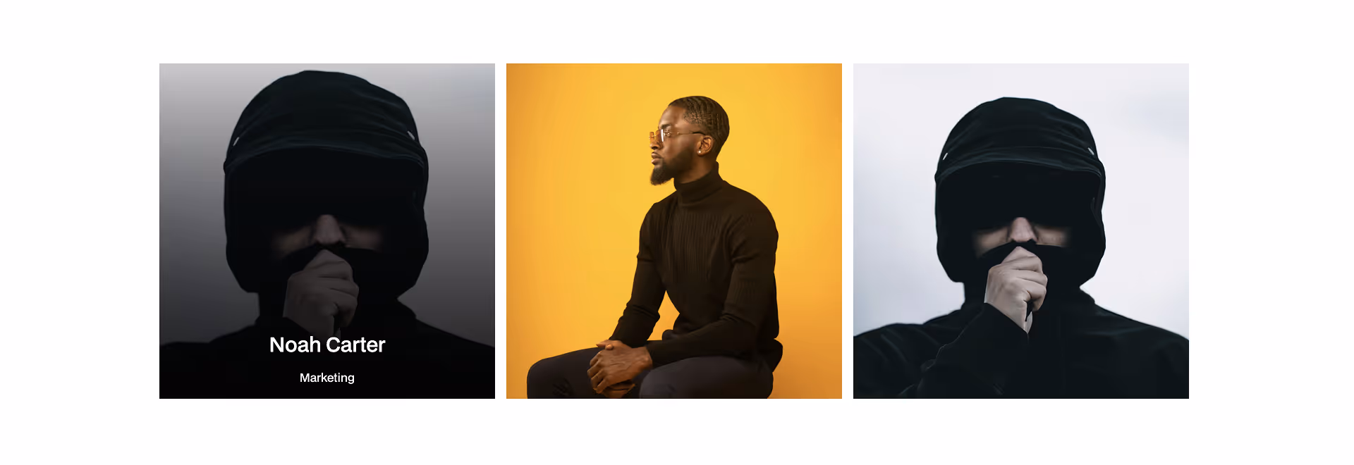 Team members profile cards — Webflow component