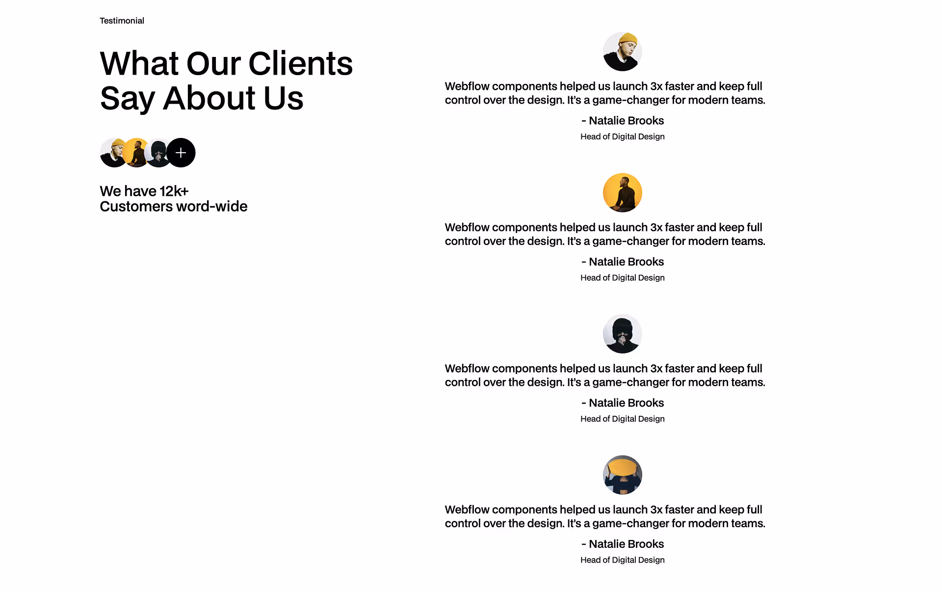 Webflow components helped us launch 3x faster and keep full control over the design