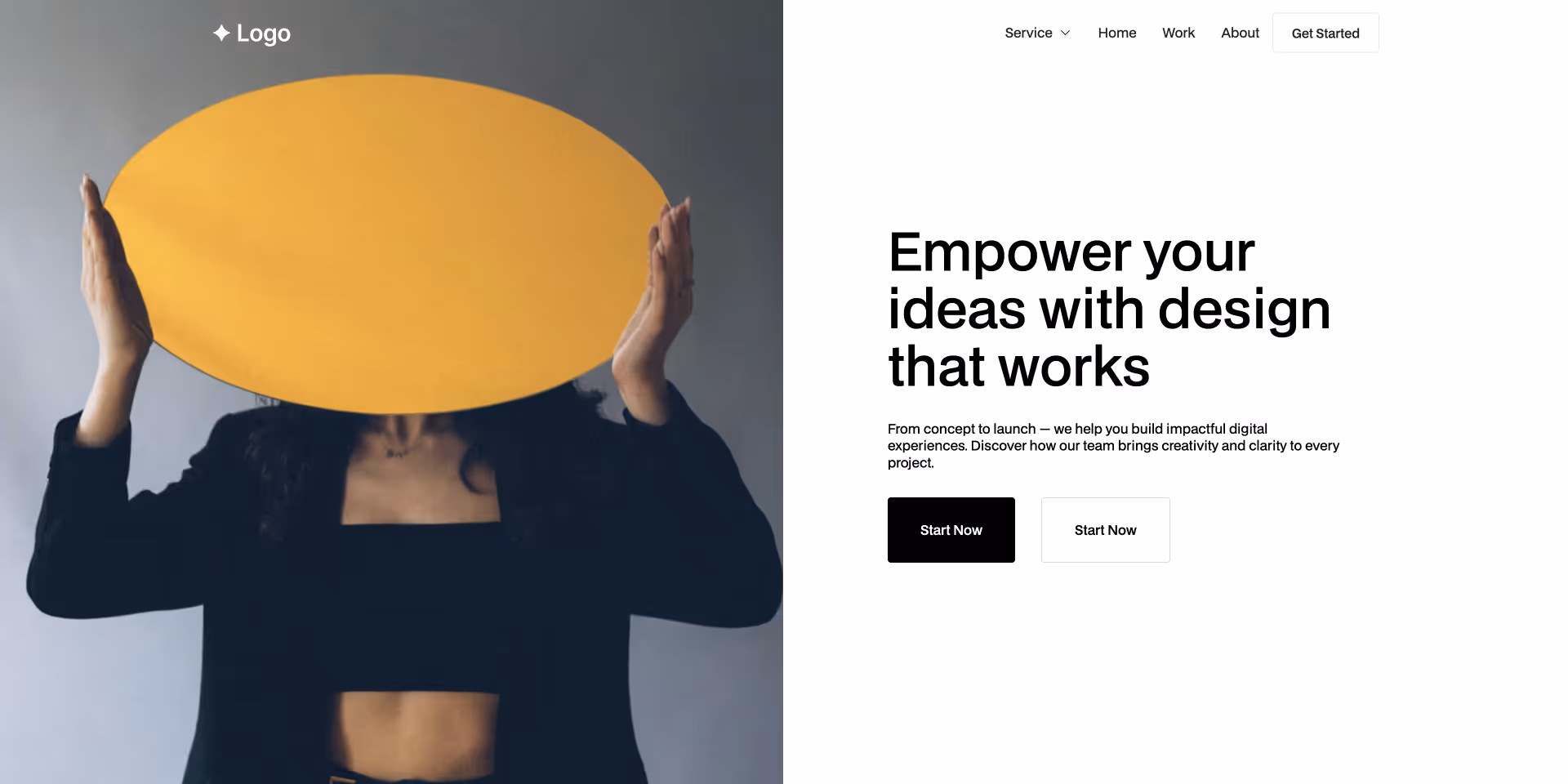 Video hero Webflow component with embedded content