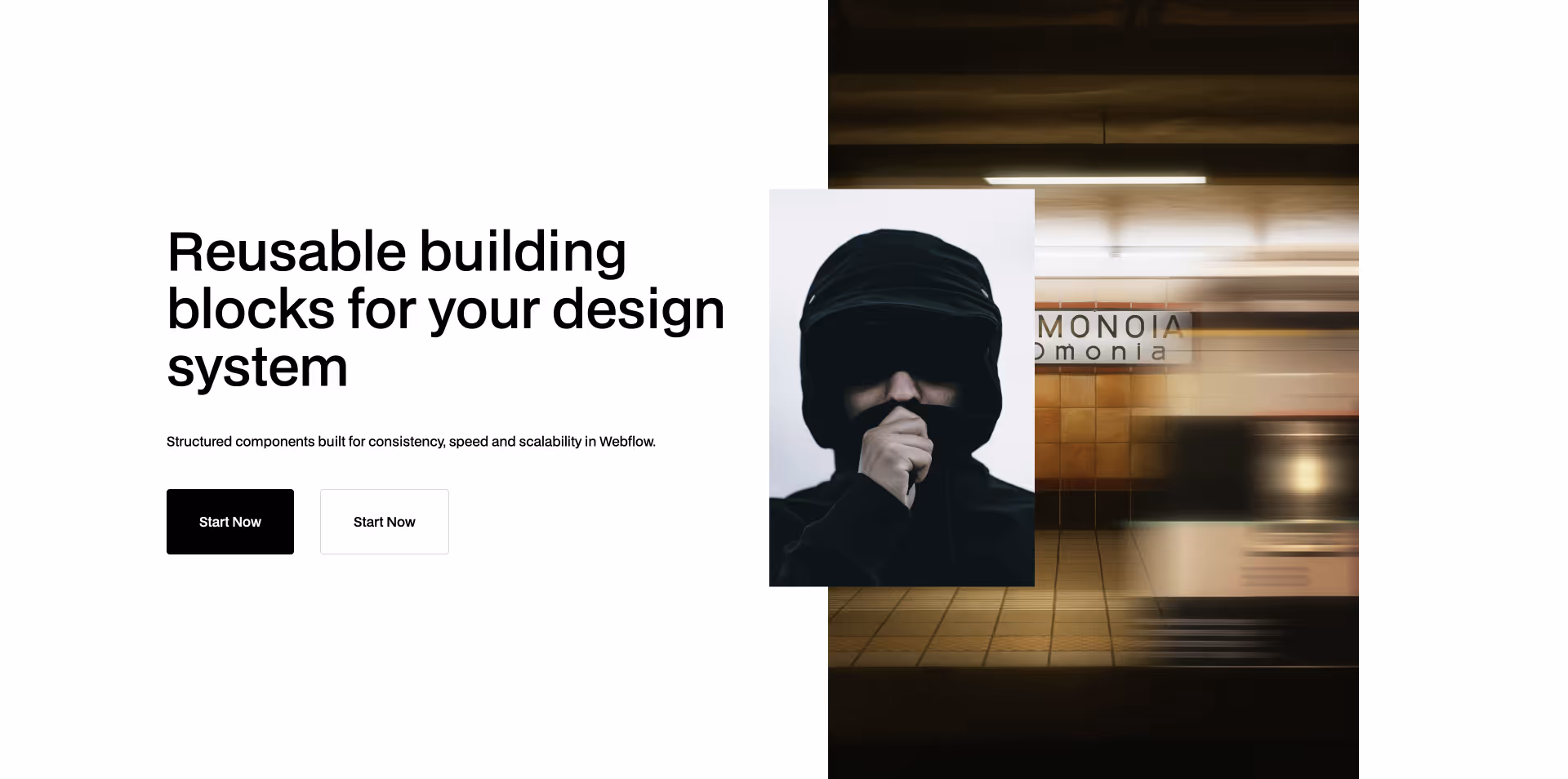 Animated headline Webflow component for landing pages