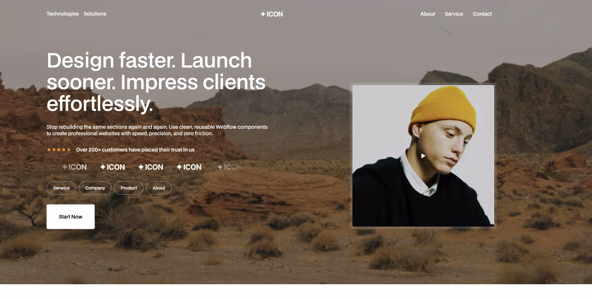 Webflow designer working with clean, reusable UI components to build modern, fast, responsive websites, webflow component