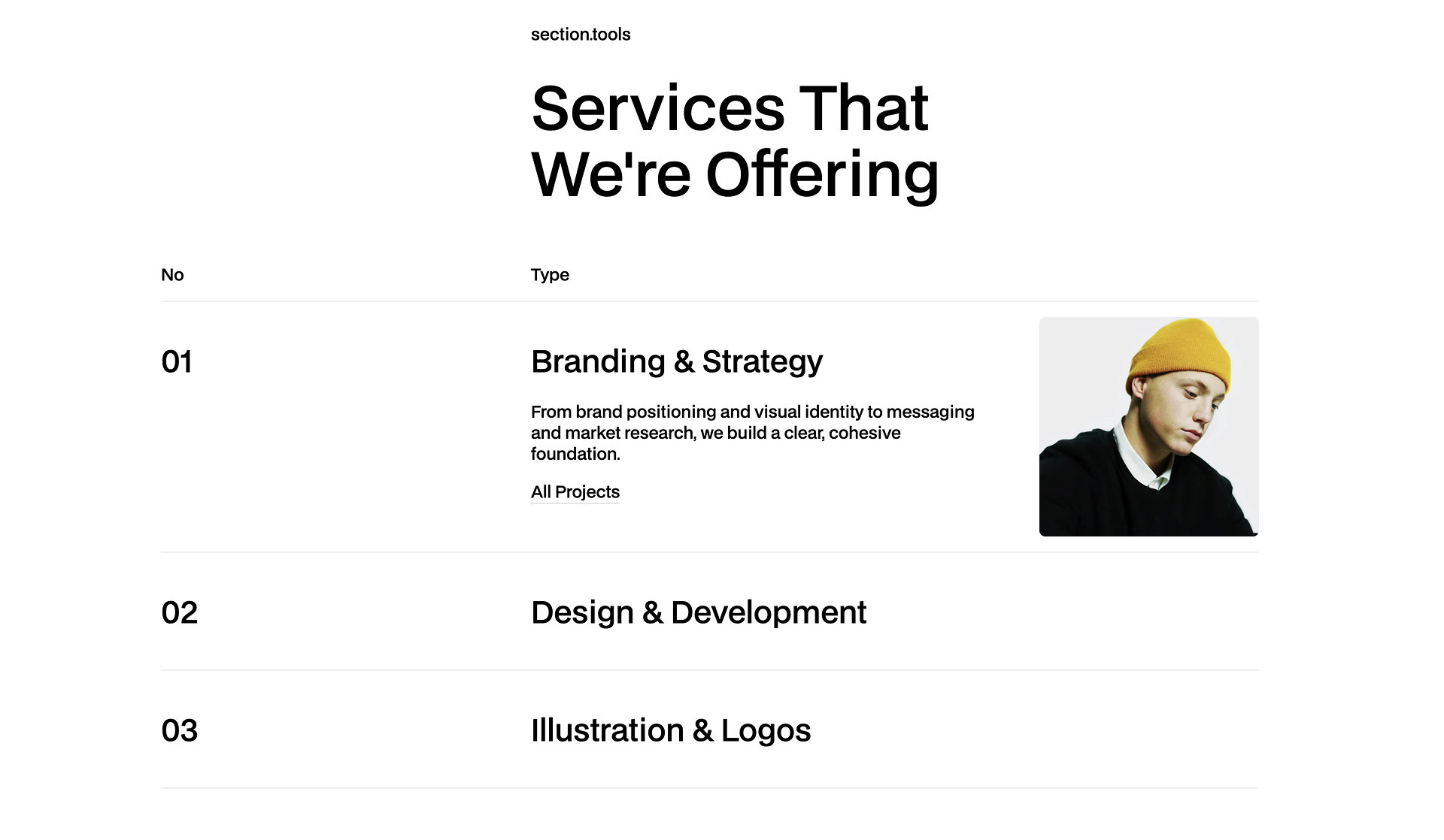 List40 Webflow component