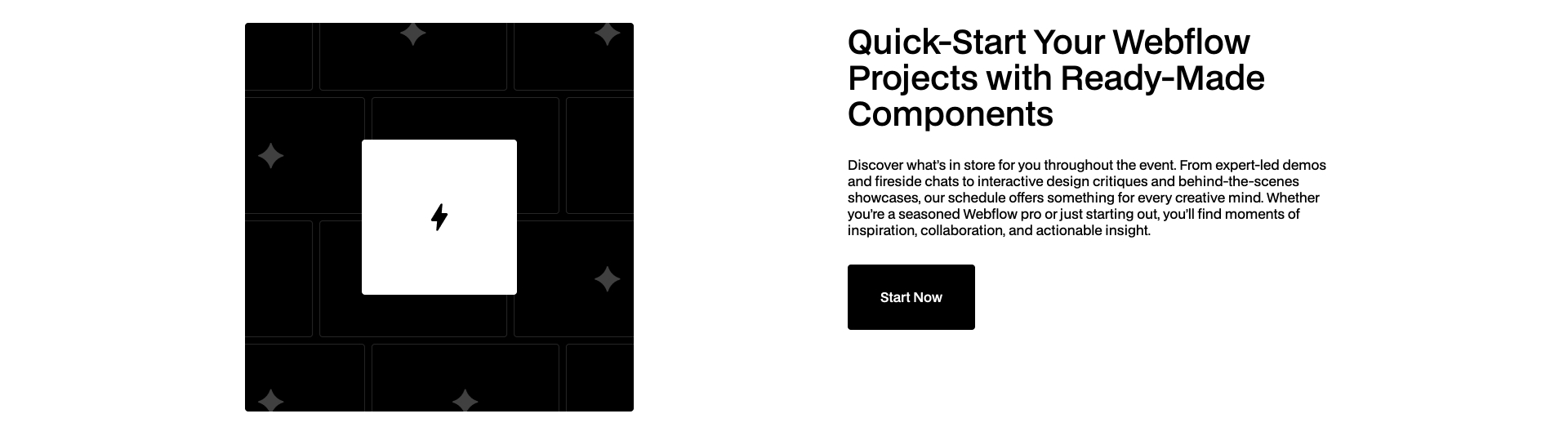 Banner Animated text webflow component