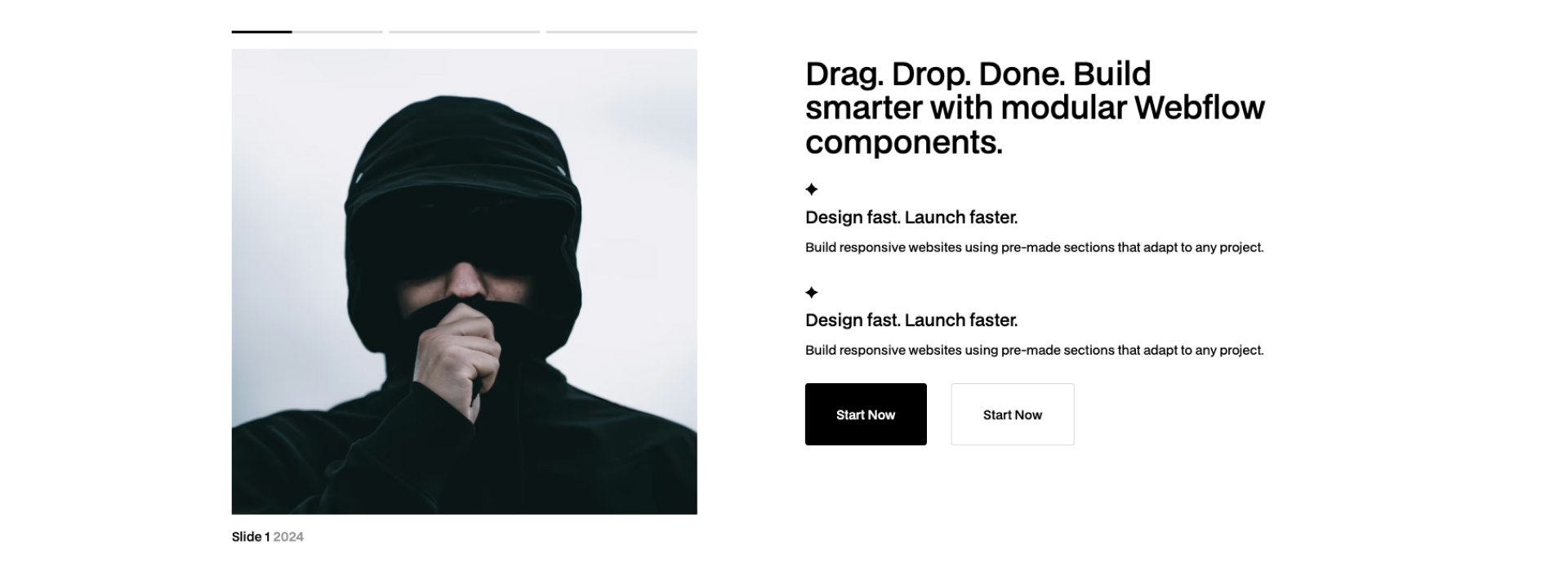 Webflow slider animations