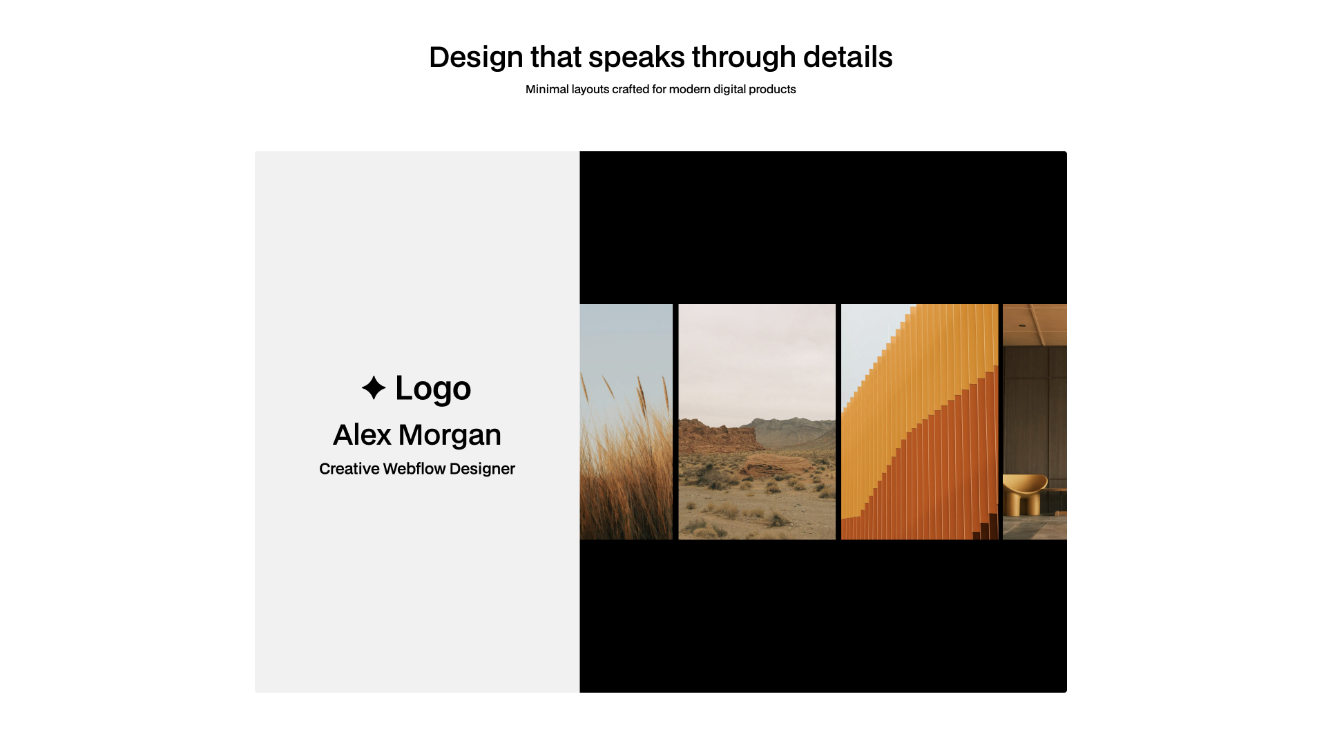 Webflow image hover animation
