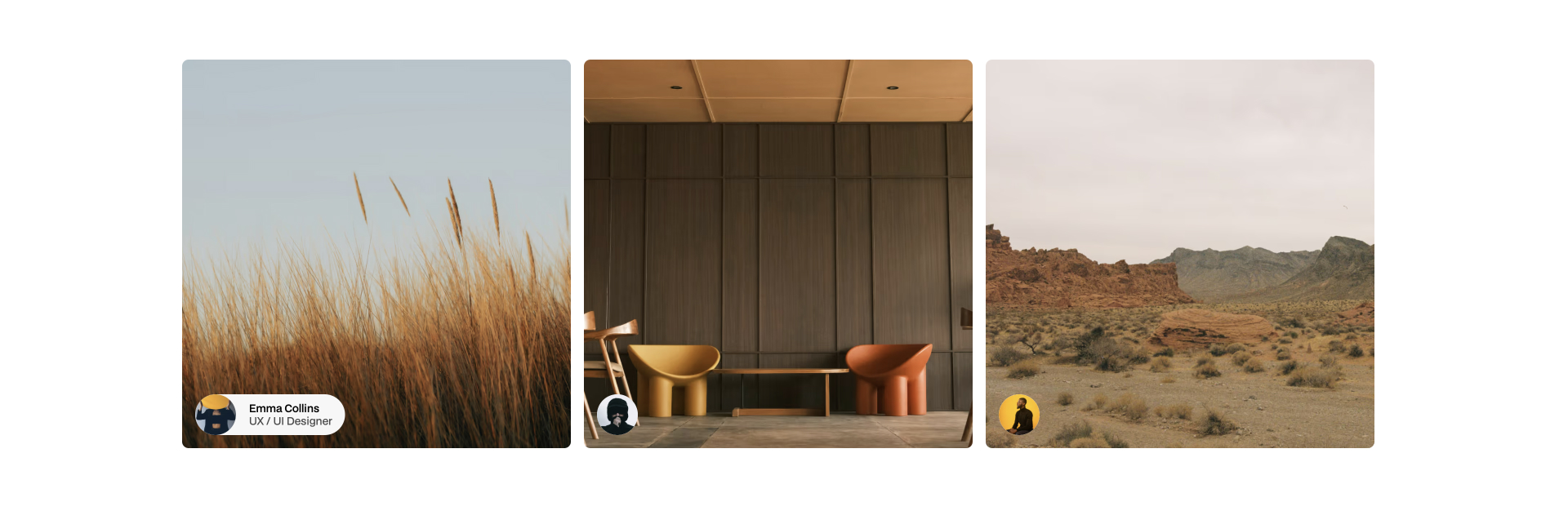 Animated Webflow component with stacked service cards showcasing Webflow Design, UI/UX, and Visual Direction in a dark minimal layout.