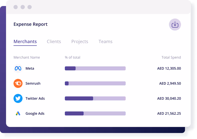 expense tracking report