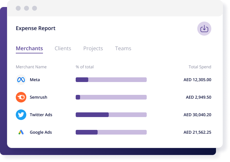 expense tracking report