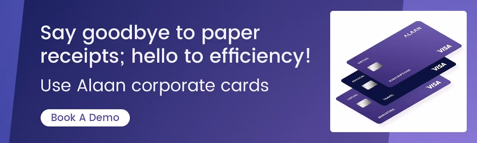 Use Alaan corporate cards for efficient expense management.