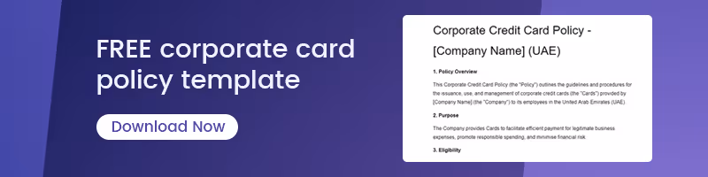 Free corporate card policy template