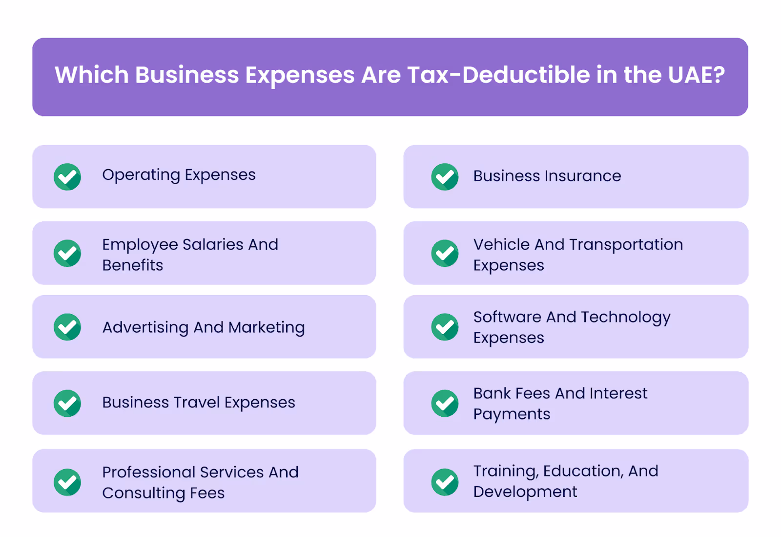 Which Business Expenses Are Tax-Deductible in the UAE?