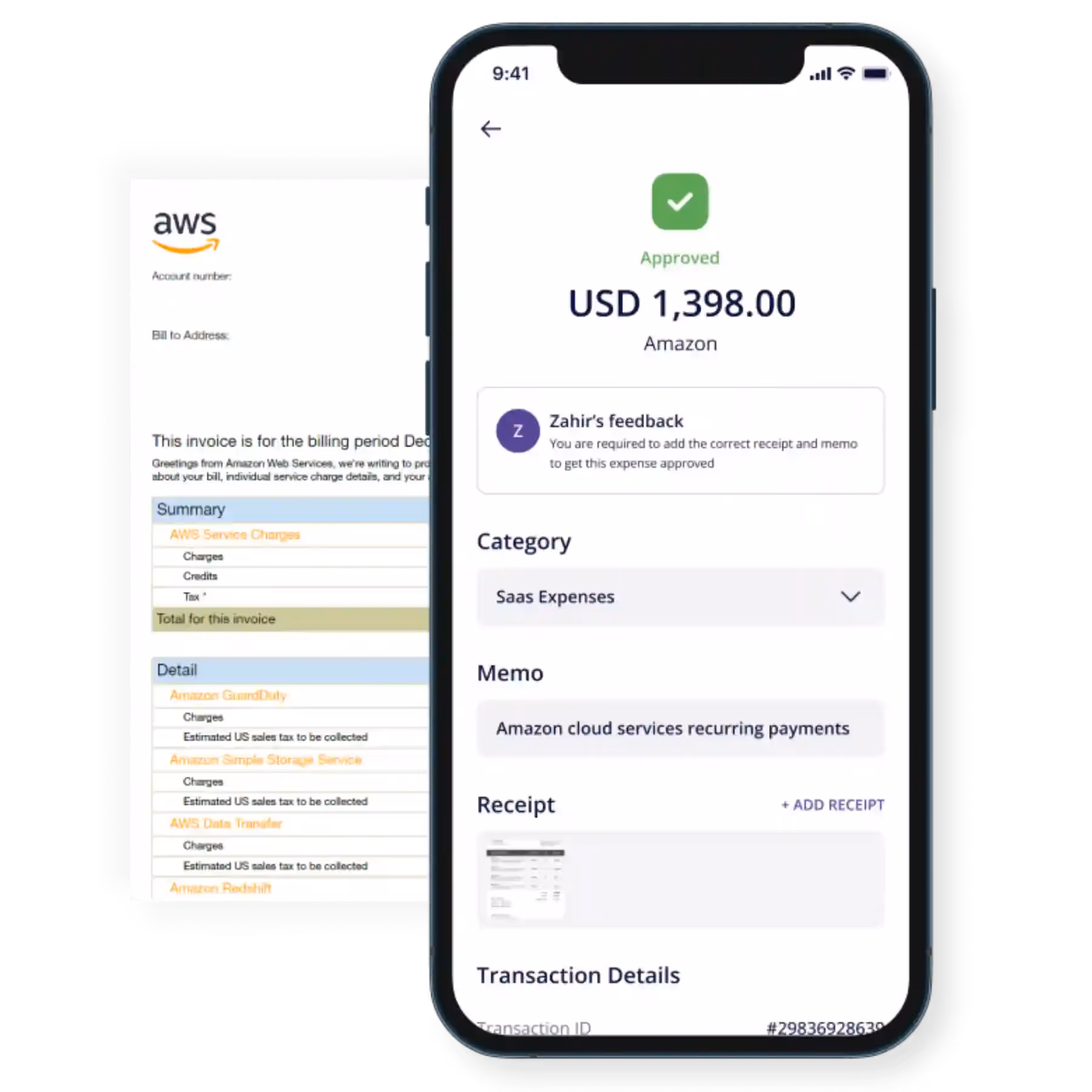 automated expense report with alaan