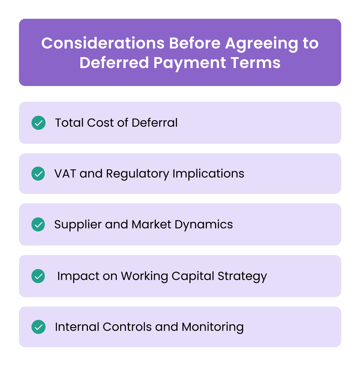 Key Considerations Before Agreeing to Deferred Payment Terms