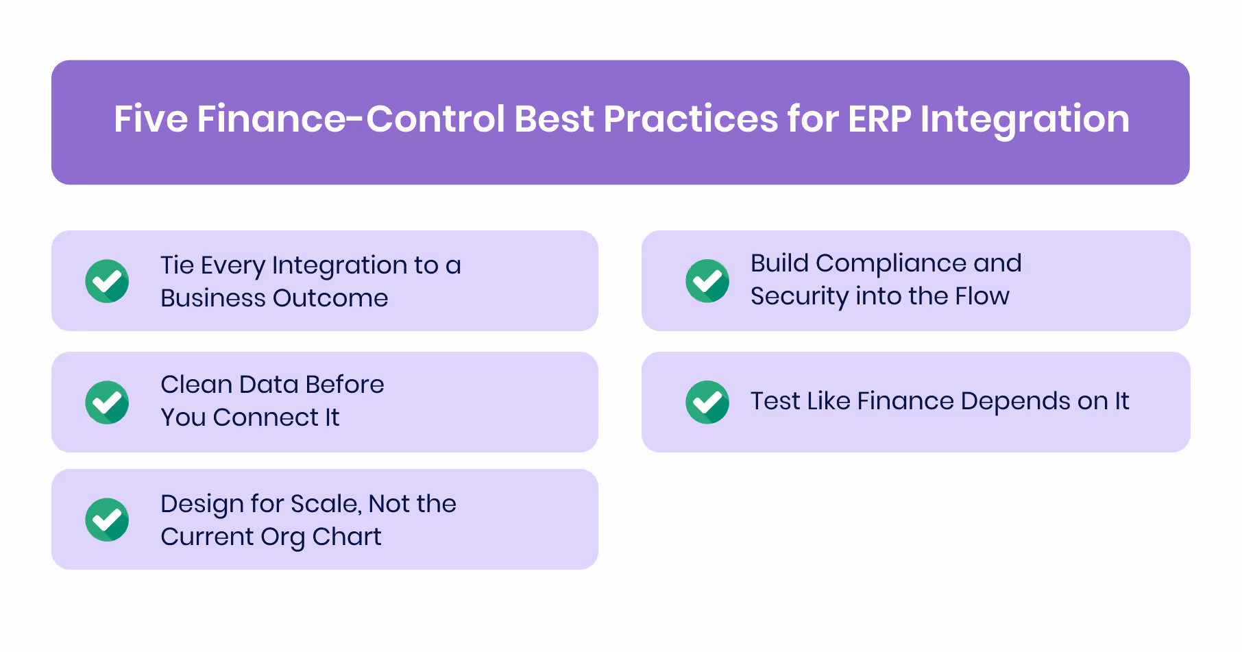 Five Finance-Control Best Practices for ERP Integration