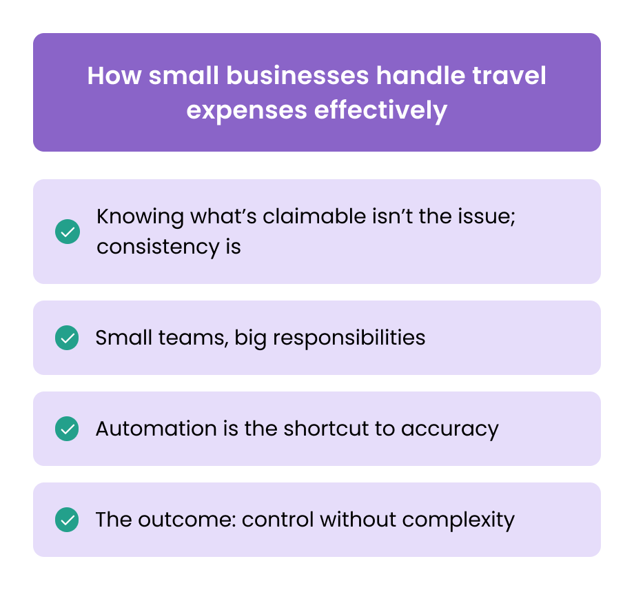 How small businesses handle travel expenses effectively