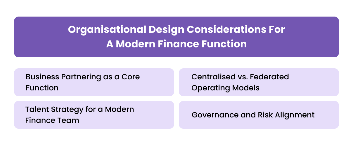 Organisational Design Considerations for a Modern Finance Function