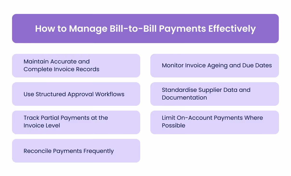 How to Manage Bill-to-Bill Payments Effectively