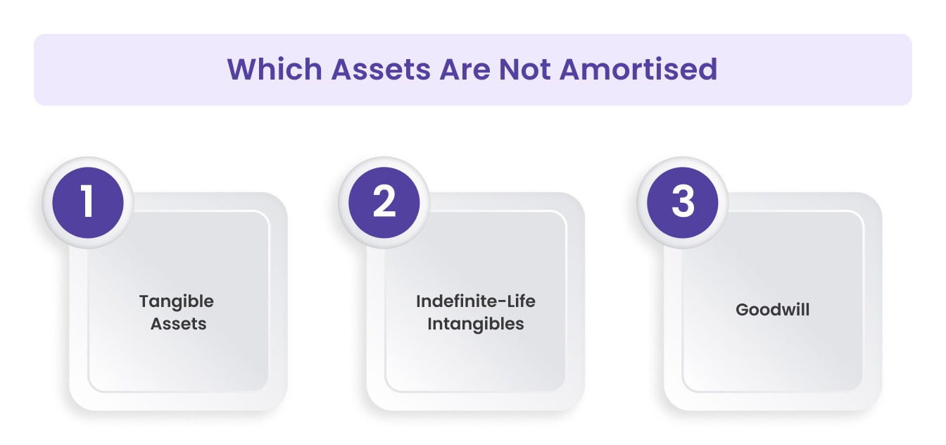 Which Assets Are Not Amortised