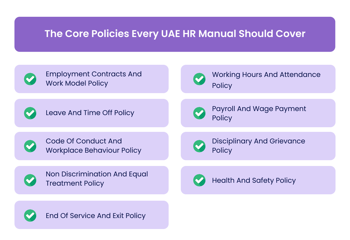The Core Policies Every UAE HR Manual Should Cover