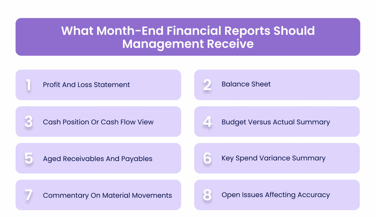 What Month-End Financial Reports Should Management Receive