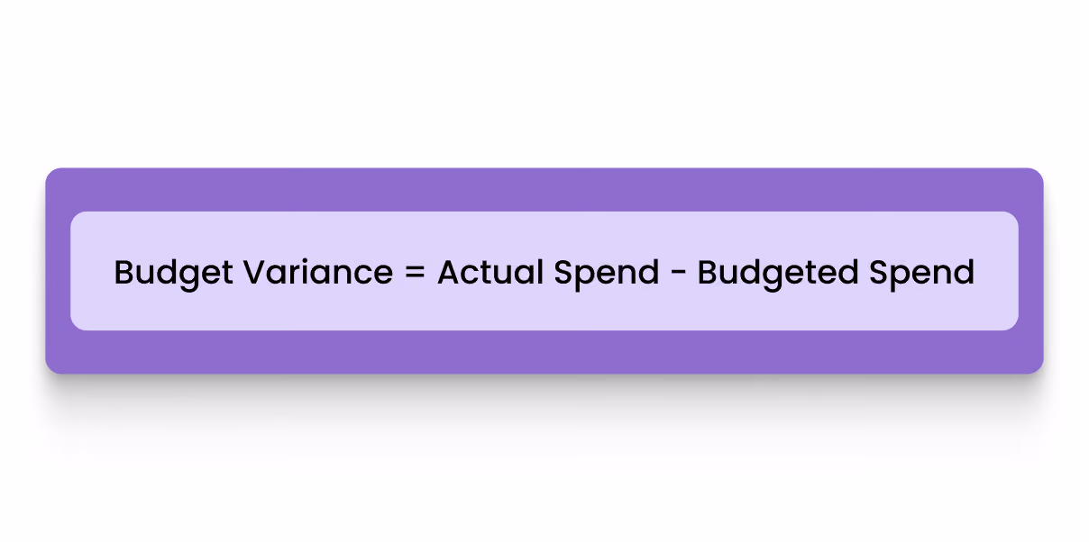 Budget Variance Formula