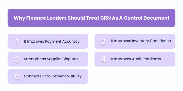 Why Finance Leaders Should Treat GRN As A Control Document