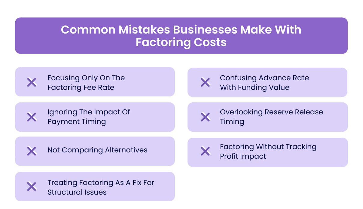 Common Mistakes Businesses Make With Factoring Costs