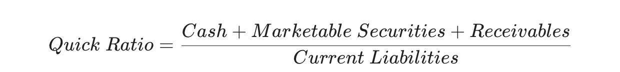 The Quick Ratio