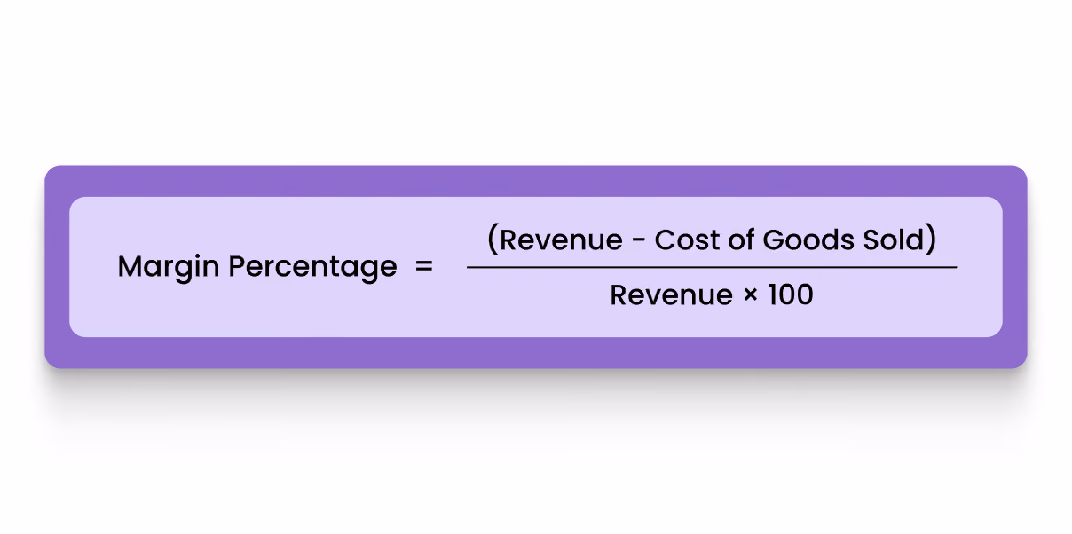 How Finance Leaders Calculate Margin Percentage Using Revenue & COGS Data?