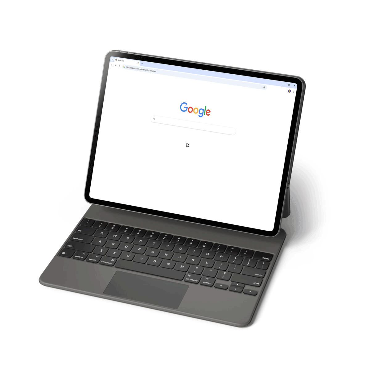 Ein Tablet mit Google Suche, die ein Gesponsortes Ergebnis anzeigt