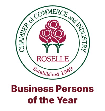 Roselle Chamber of Commerce Business Persons of the Year badge