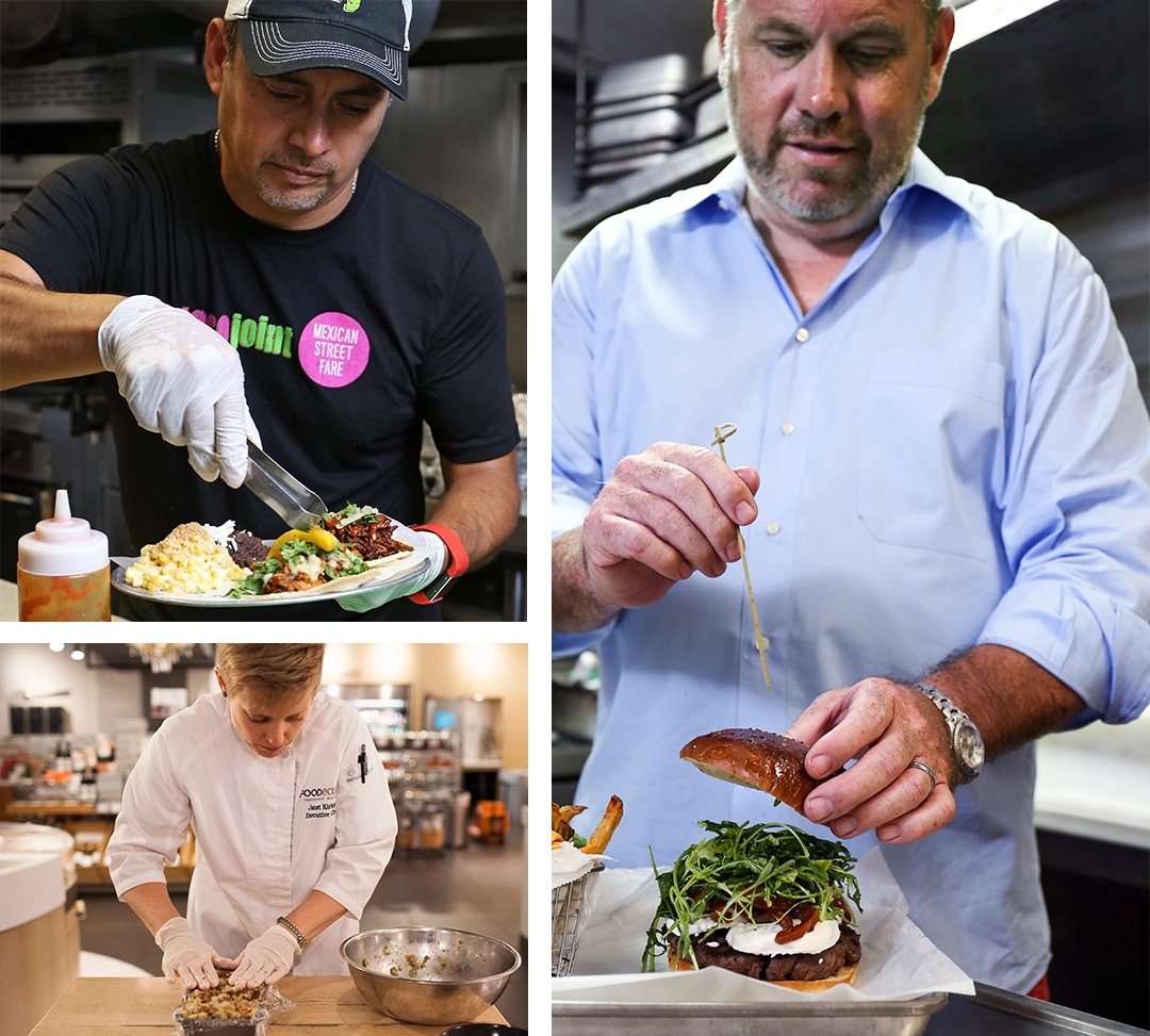 Chefs from Fooda restaurant partners cooking