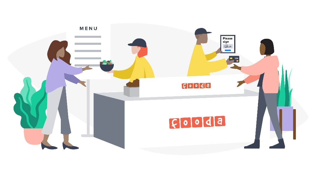 Illustration of a Fooda popup