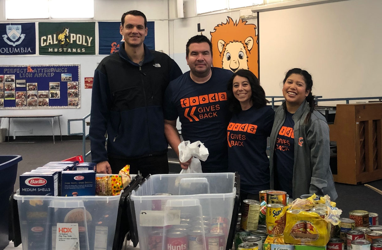 Orange County team at their first volunteering event