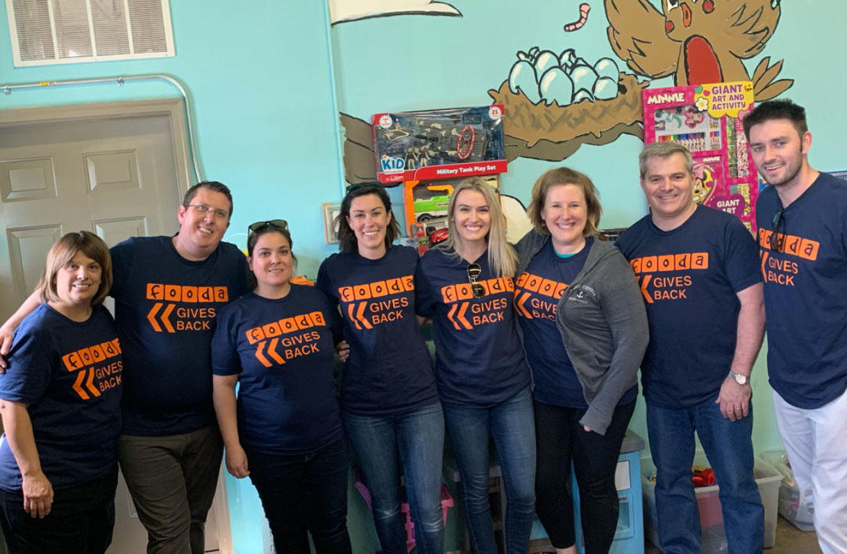 Milwaukee team at their first volunteering event