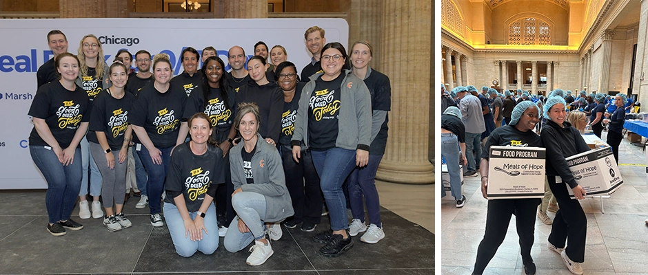 Chicago team at a volunteer event