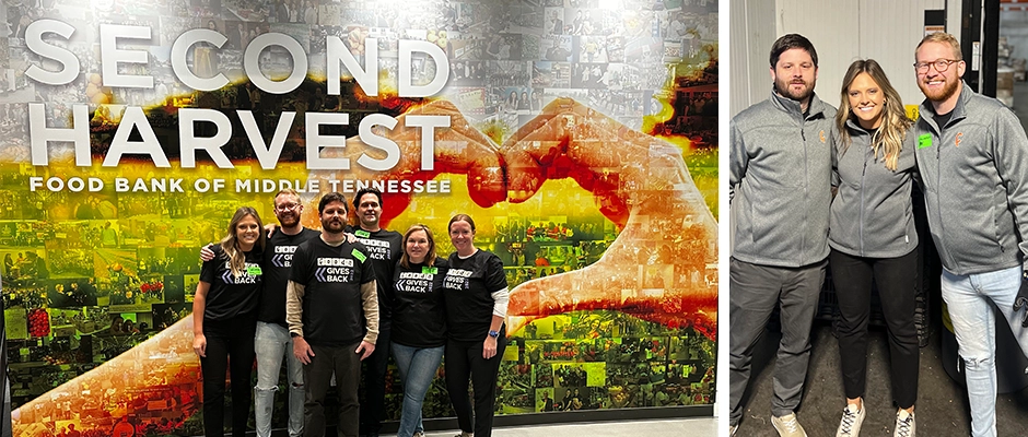 Fooda's Nashville team volunteering at a local food bank