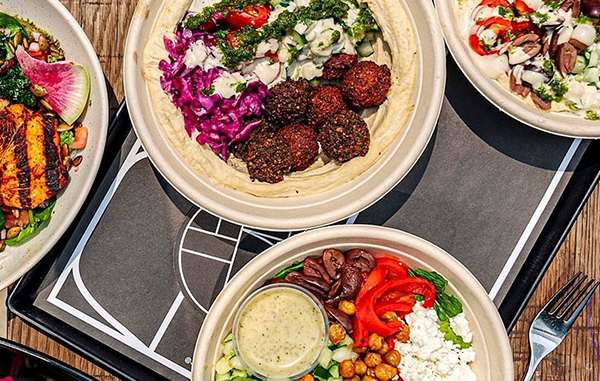 Photo of several bowls from Taim Mediterranean Kitchen
