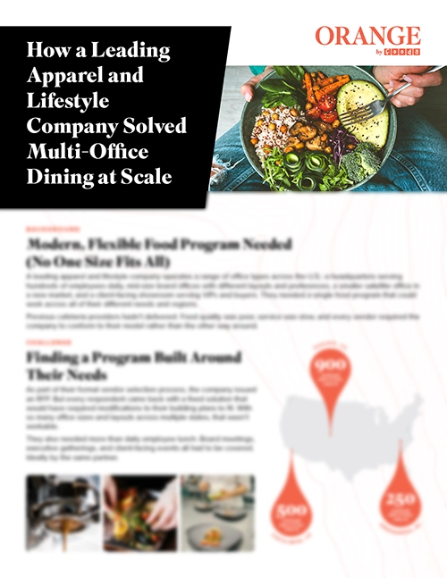 First page of case study, blurred
