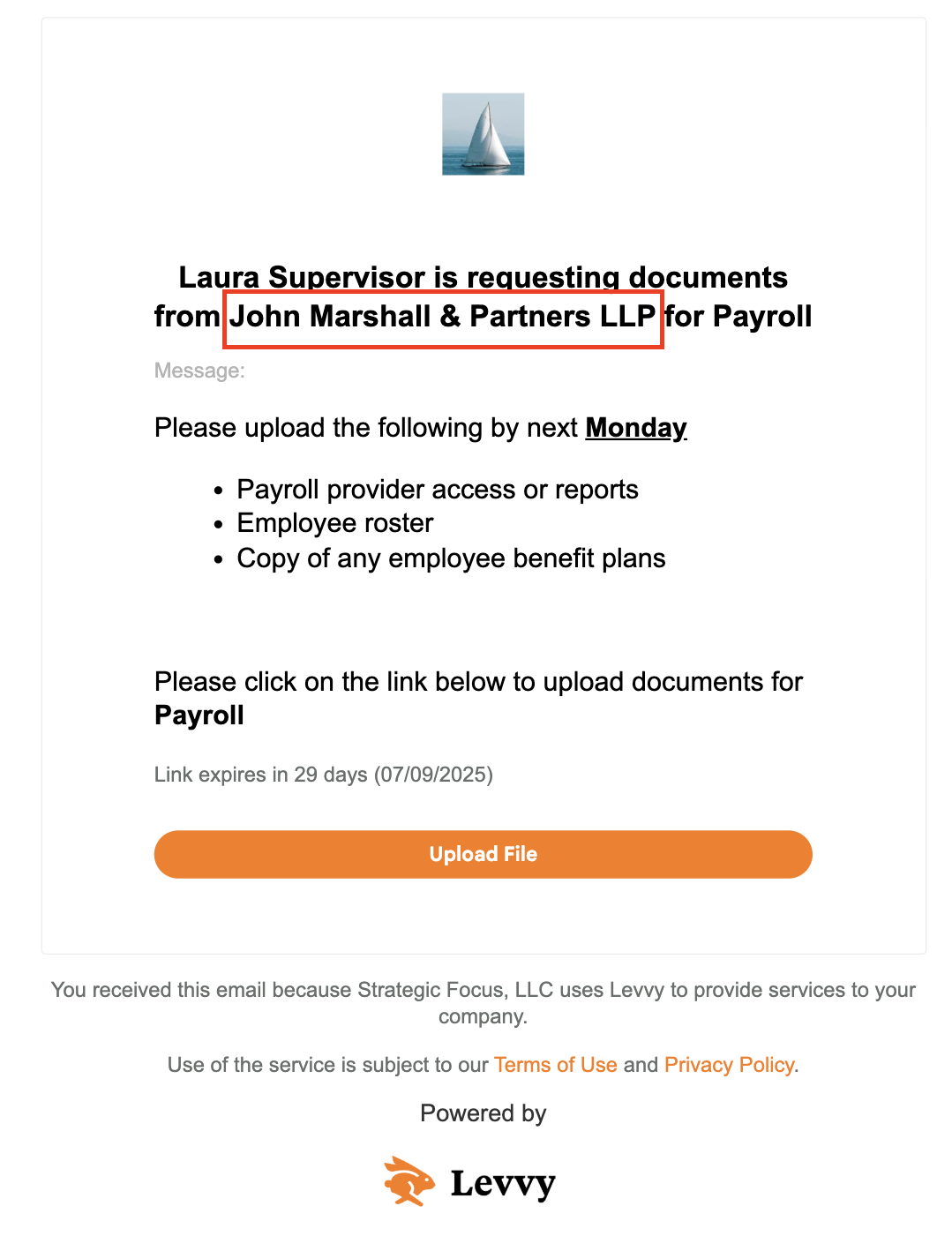client file request emails