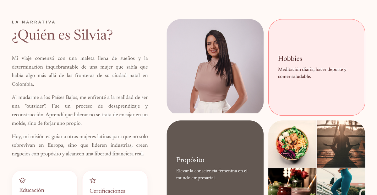 Silvia Carre&ntilde;o - Coaching & Community sections