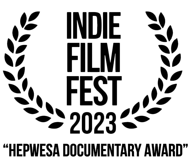 The logo for Indie Film Fest 2023 with the words "Hepwesa Documentary Award"