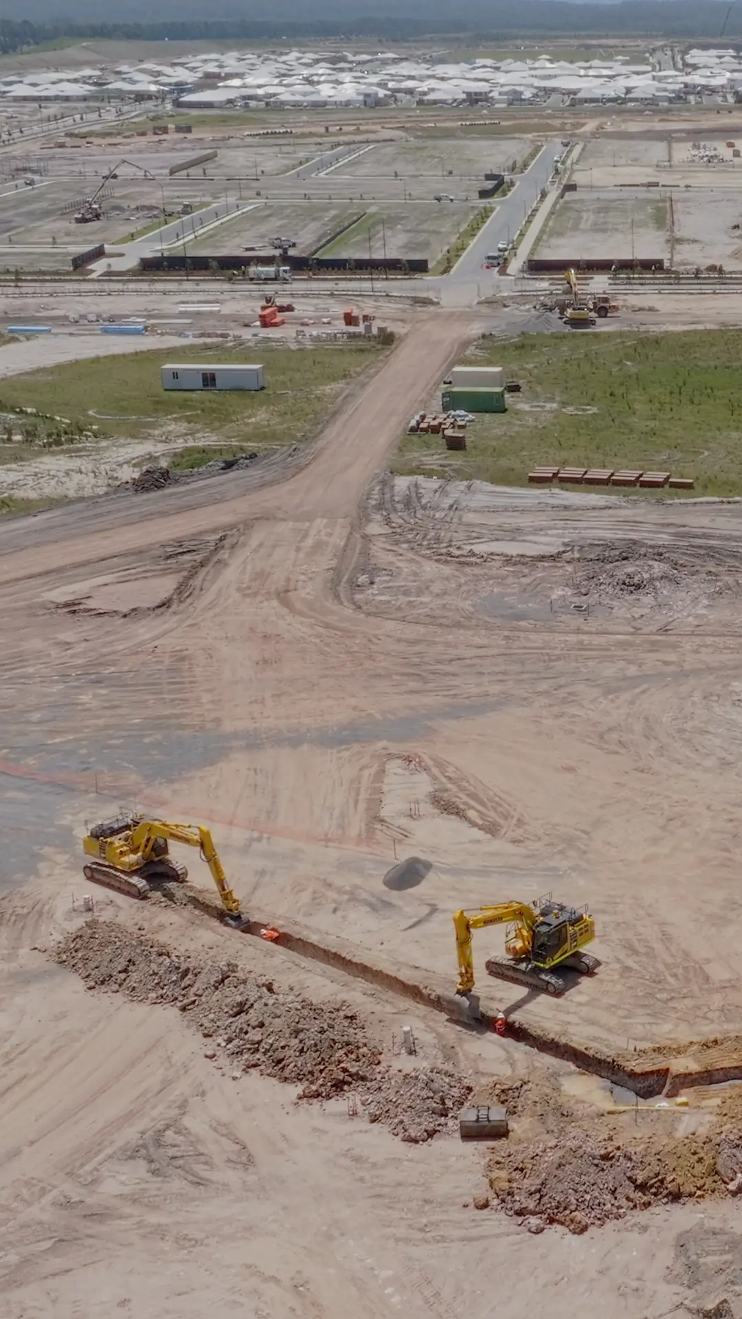 Captured mains upgrade for large subdivision, highlighting scale and precision